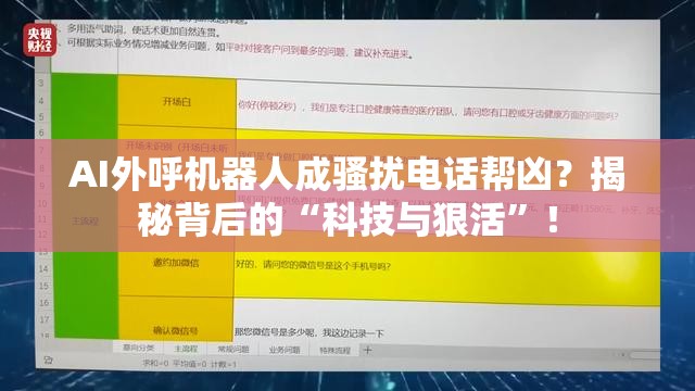 AI外呼机器人成骚扰电话帮凶？揭秘背后的“科技与狠活”！