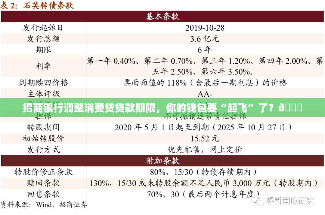 招商银行调整消费贷贷款期限，你的钱包要“起飞”了？🚀